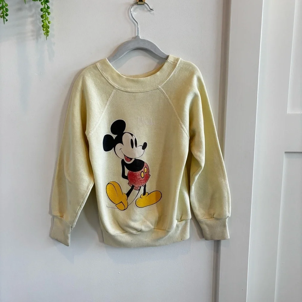 The Walt Disney Company Velva Sheen Mickey Mouse Vintage 80's Youth Sweatshirt